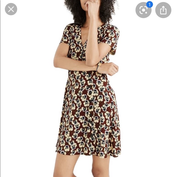 SOLD Madewell Buttonwrap Dress - Picture 2 of 7